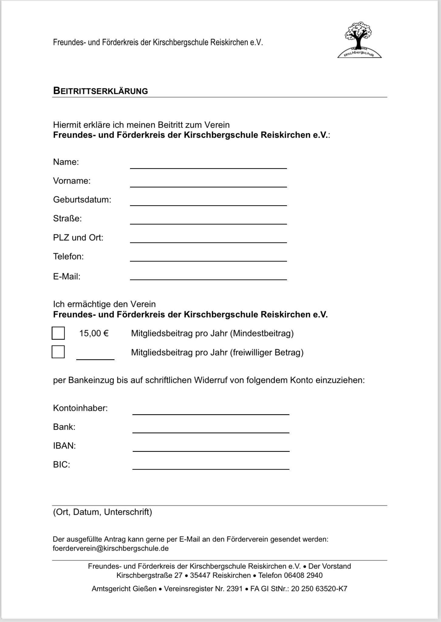 Beitrittserklarung FV KBS